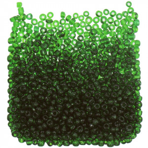Margele nisip rotunde verde transparent 4mm 60g