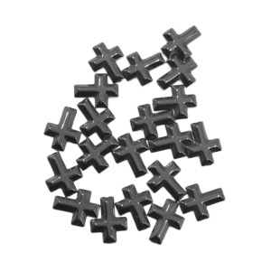 Margele semipretioase hematit cruce 10x8x3,2mm 10g 18/set