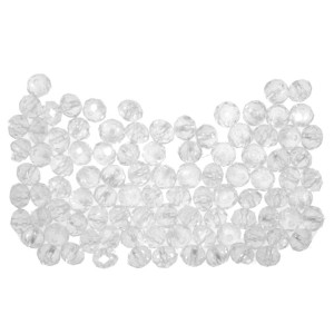 Margele sticla fatetata rondele transparent cameleon 5x6mm 15g
