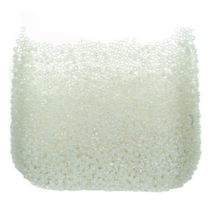 Margele sticla rotunde alb perlat 2mm 30g
