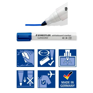 Marker pentru tabla magnetica Staedtler 351-3 albastru - Img 2
