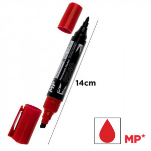 Marker permanent 2 capete varf rotund si tesit 2mm/2-5mm MP PE46*** - Img 5