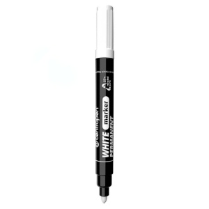 Marker permanent alb varf 2,5mm Centropen 8586