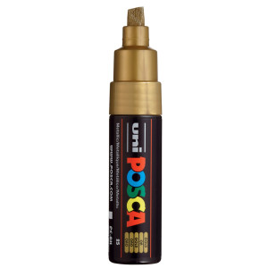 Marker vopsea pe baza de apa varf tesit 8mm Uni Posca pc-8k - Img 4