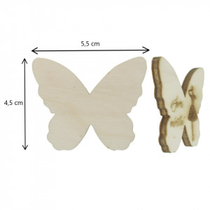 Marturie nunta fluture placaj gravat -Sora mirelui-4,5x5,5cm - Img 2