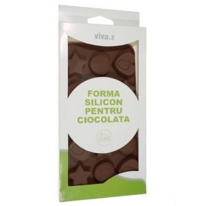 Matrita silicon pentru ciocolata 5 stea, 5 inima, 5 scoica 19x10cm T09228