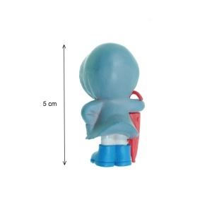 Miniatura baiat cu haina si umbrela plastic 2,5x5x2,5cm gri/portocaliu - Img 2