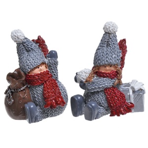 Miniatura copil rasina haina gri 5,5x4cm 2buc/set CANEA RD8B-1933