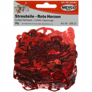 Paiete fara gaura inima/inima decupata 7-15mm 20g Meyco 208-23 rosu