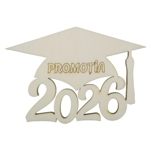 Palarie absolvent 2026 personalizata placaj 12x8cm model-2