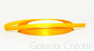 Panglica satinata galben soare 6mm x 21m/rola