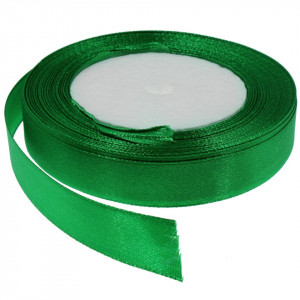Panglica satinata verde mediu 15mm x 21m/rola