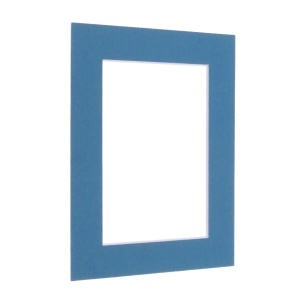 Passepartout exterior 10x13cm interior 6,4x9,4cm bleu inchis