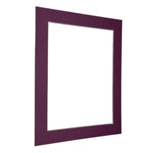 Passepartout exterior 15x18cm interior 11,3x14,3cm bordo