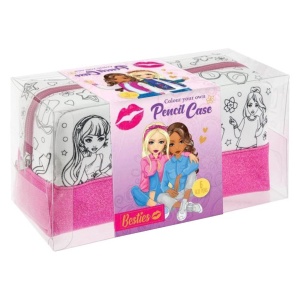 Penar de colorat cu 6 carioci 20x8x10cm Besties Creative Craft 140046