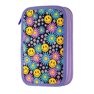 Penar neechipat 2 fermoare model flori si smiley Daco PE2001