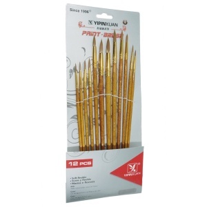 Pensula sintetica varf rotund coada scurta 12/set 818H-12B