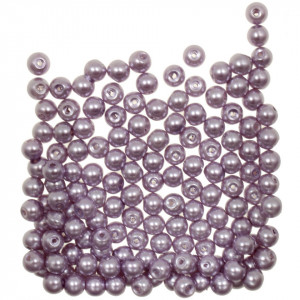 Perla sticla rotunda lila 5,5x6mm 40g