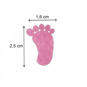 Piciorus pasla roz 2,5x1,6cm 15/set - Img 2
