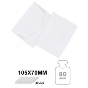 Plic alb cu lipici 10,5x8cm 80g 20/set MP PS007 - Img 2