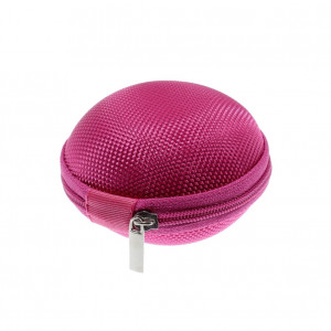 Portofel rotund fucsia cu fermoar si 7 lacasuri pentru uleiuri esentiale 8cm 4202320000