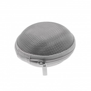 Portofel rotund gri cu fermoar si 7 lacasuri pentru uleiuri esentiale 8cm 4202320000 - Img 1