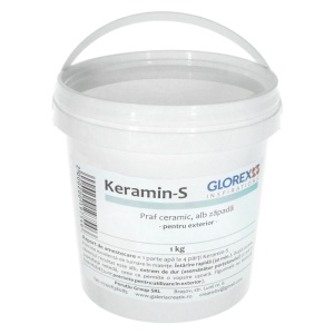 Praf ceramic alb zapada Keramin-S Glorex 1 kg (Compozit mineral pentru turnare la rece)