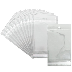 Punga transparenta 30 microni cu clapeta adeziva si agatatoare 12x20/25cm 95/set +/-5buc