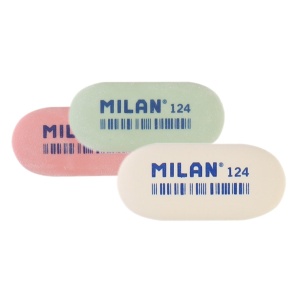 Radiera ovala culori diverse 4,9x2,3x0,9cm Milan 124