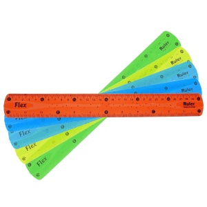 Rigla silicon culori diverse 30cm Flex318 - Img 1