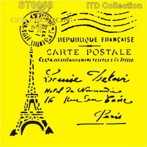 Sablon plastic 16x16cm ITD ST0068B