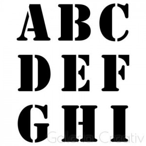 Sablon plastic alb/rosu litere si cifre A4 4/set Meyco 66001 - Img 2