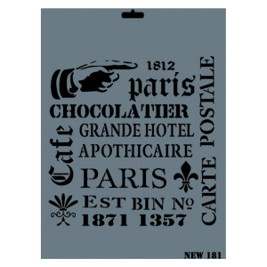 Sablon plastic Carte postala model 2 25x35cm Rich NEW 181