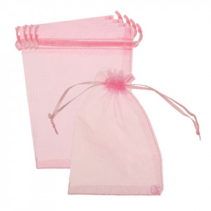 Saculet organza 8,5x9/11,5cm 5/set - Img 2