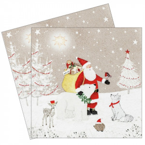 Servetel Intalnire in padure 33x33cm 2/set 612018