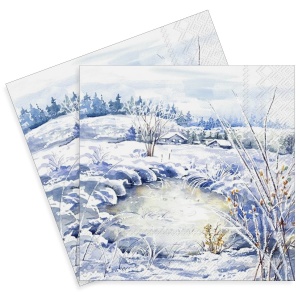 Servetel peisaj gerat 33x33cm 2/set L-1051700