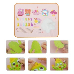 Set de cusut 6 figurine pasla 13cm roz A33-4 - Img 2