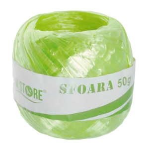 Sfoara rafie sintetica 1cm 50g galben neon
