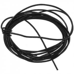 Snur piele rotund 1,5mm x 2m negru