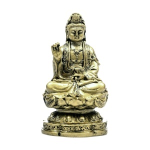 Statueta Feng Shui din rasina Buddha Medicine 6x6x10,5cm bronz FS80