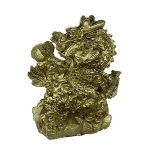 Statueta Feng Shui din rasina Dragon 4x5,5x8cm bronz FS512