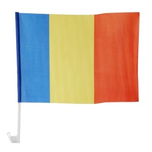 Steag tricolor 45x30cm cu suport plastic 503324
