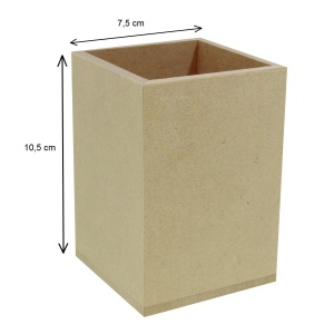 Suport creioane din MDF 5 piese de asamblat 7x7,5x10,5cm - Img 2