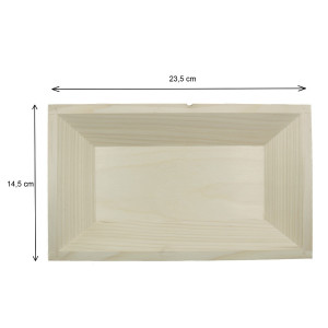 Tava lemn dreptunghiulara 23,5x14,5x4,5cm TC764 - Img 2
