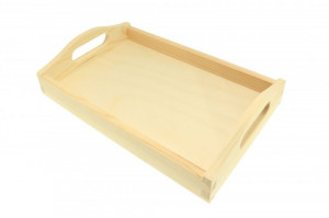 Tava lemn dreptunghiulara 30x20x6,5cm TC714M