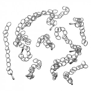Terminatie lant argintiu inchis 5,5cm 7,5g (12buc)