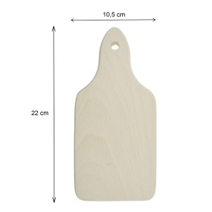 Tocator lemn dreptunghiular cu coada 22x10,5x1,5cm KD823 - Img 2