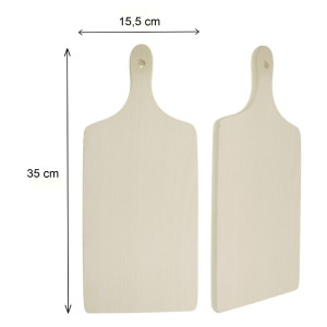 Tocator lemn dreptunghiular cu coada 35x15,5x1,6cm KD826 - Img 2