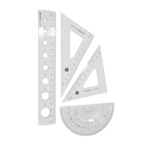 Trusa geometrie 4 piese Aihao LB00428 - Img 2