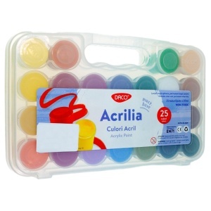 Vopsea acrilica 25 culori x 20ml/set Acrilia Daco CU325
